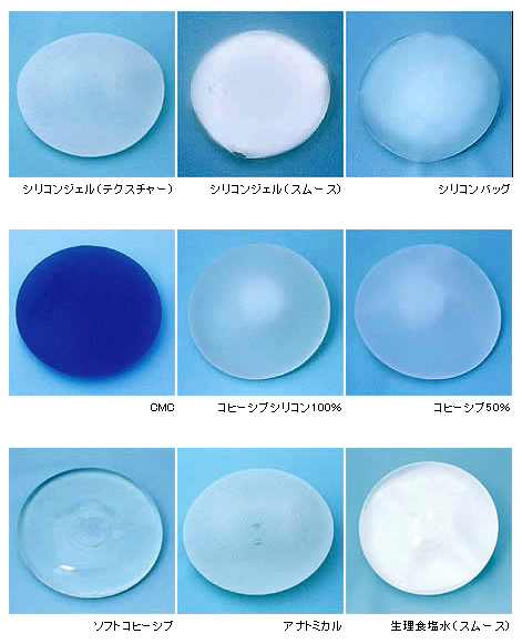 豊胸バッグの種類